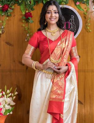 Woven design zari kanjeevaram saree 4