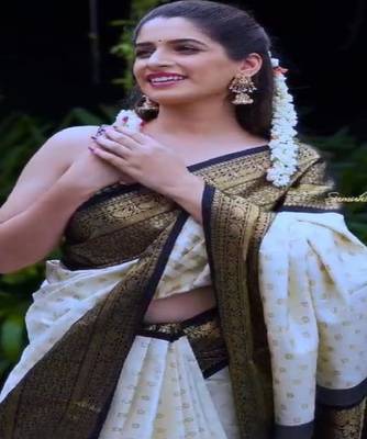 Woven design zari kanjeevaram saree 2