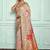 Floral woven design zari pashmina kanjeevaram saree