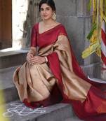 Woven design zari kanjeevaram saree