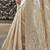 Cream-coloured & gold-toned floral woven design zari banarasi saree