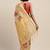 Cream-coloured & pink silk blend woven design banarasi saree