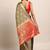 Gold-toned & orange art silk woven design kanjeevaram saree