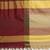 Cream-coloured & burgundy ethnic motifs silk cotton saree