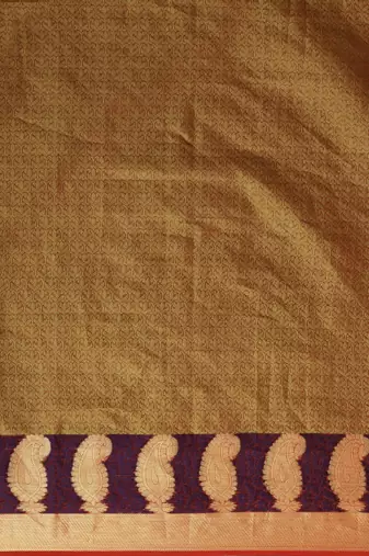 gold-toned ethnic motifs art silk kanjeevaram saree
