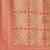 Off white & orange floral silk blend ethnic printed banarasi saree