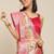 Ethnic motifs kanjeevaram silk woven with digital print saree