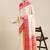 White & pink checked zari silk cotton saree