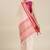 White & pink checked zari silk cotton saree