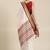 White & maroon checked zari silk cotton saree