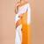 White & orange pure cotton jamdani saree