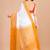 White & orange pure cotton jamdani saree
