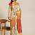 Ethnic motifs woven banarasi silk with digital print saree