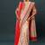 Cream Color Thread And Zari Work Organza Saree