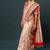 Cream Color Thread And Zari Work Organza Saree