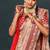 Cream Color Thread And Zari Work Organza Saree