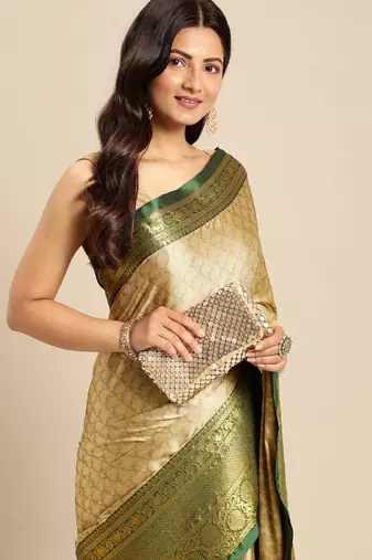 Woven design zari silk cotton banarasi saree