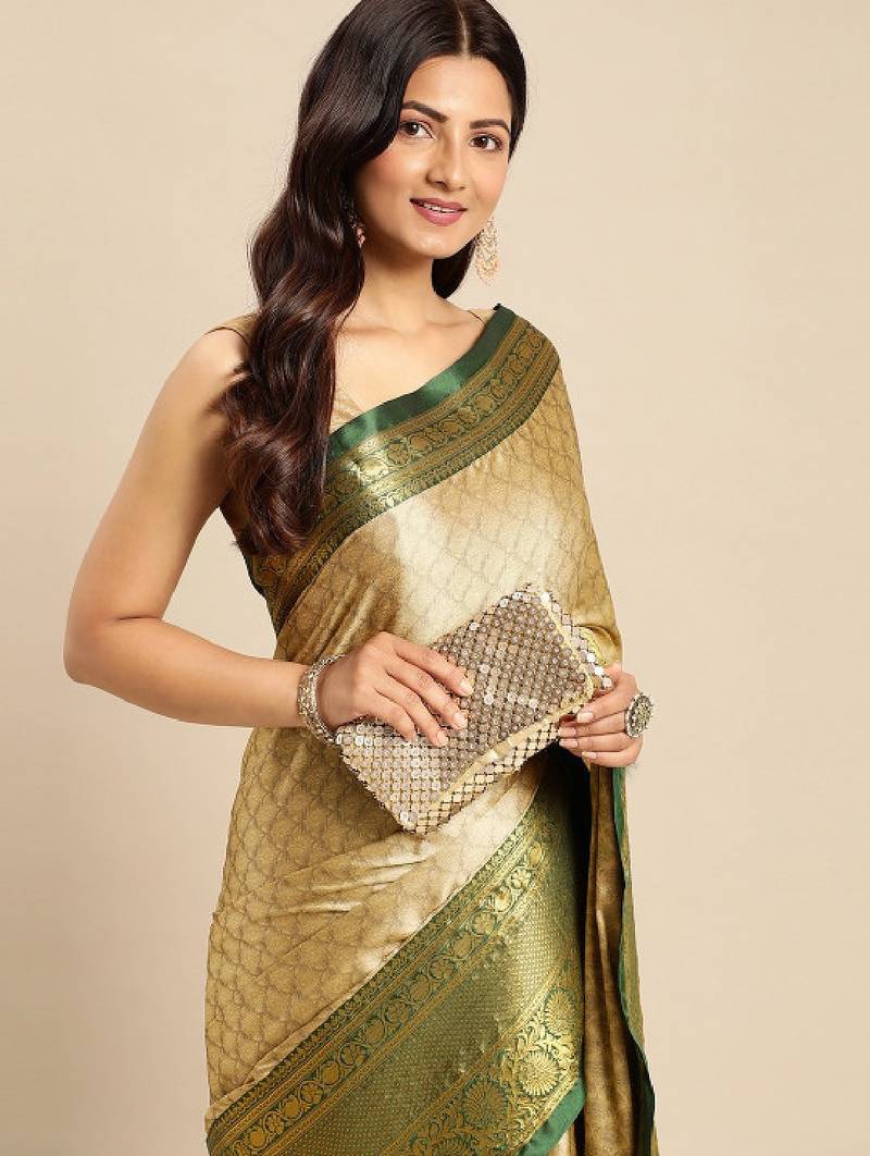 Woven design zari silk cotton banarasi saree