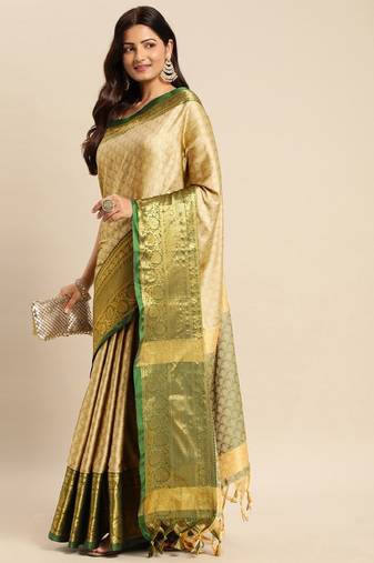 zari woven silk cotton banarasi saree