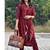 Maroon Color Indian Solid Straight Salwar Kameez Kurti Pant Set for Women