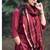 Maroon Color Indian Solid Straight Salwar Kameez Kurti Pant Set for Women