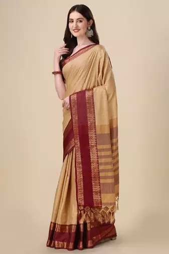 checked zari mysore silk saree