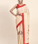 Floral printed khandua silk saree