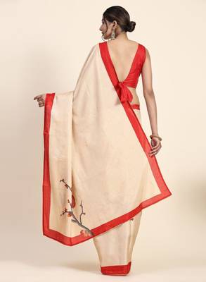 Floral printed khandua silk saree 3