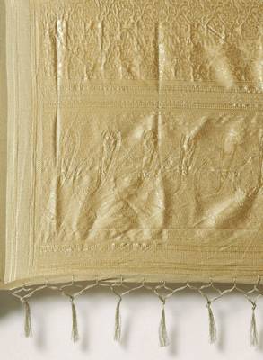 Ethnic motifs woven design zari silk blend banarasi saree 4