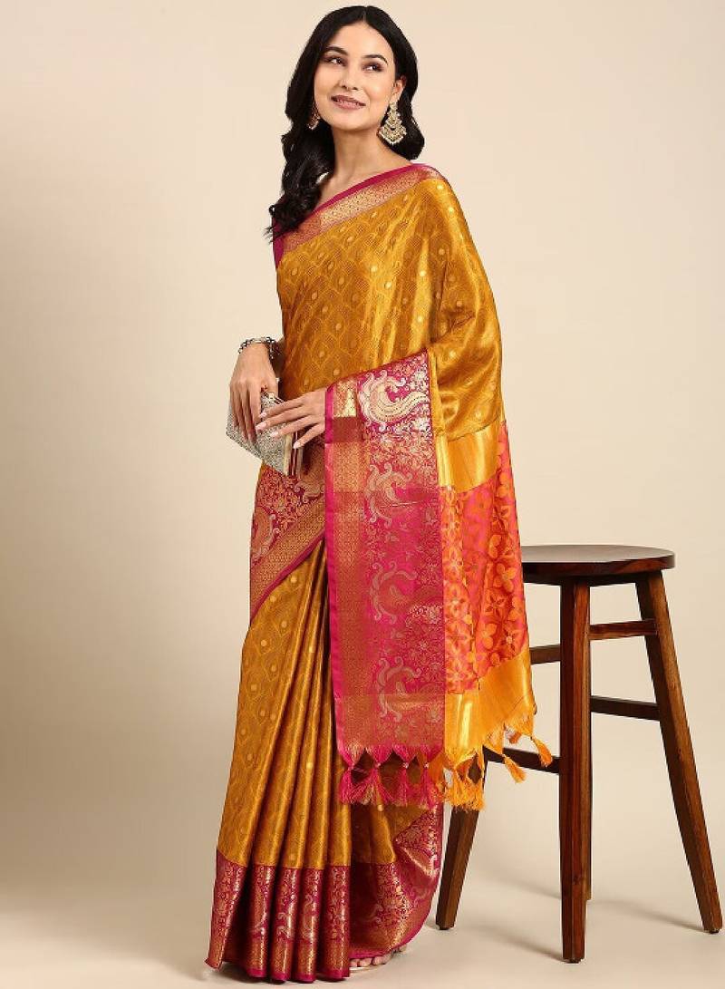Woven design zari mysore silk saree