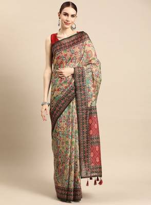 Kalamkari printed saree 1