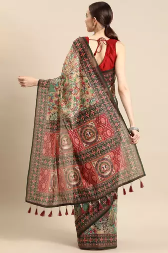 Kalamkari printed saree