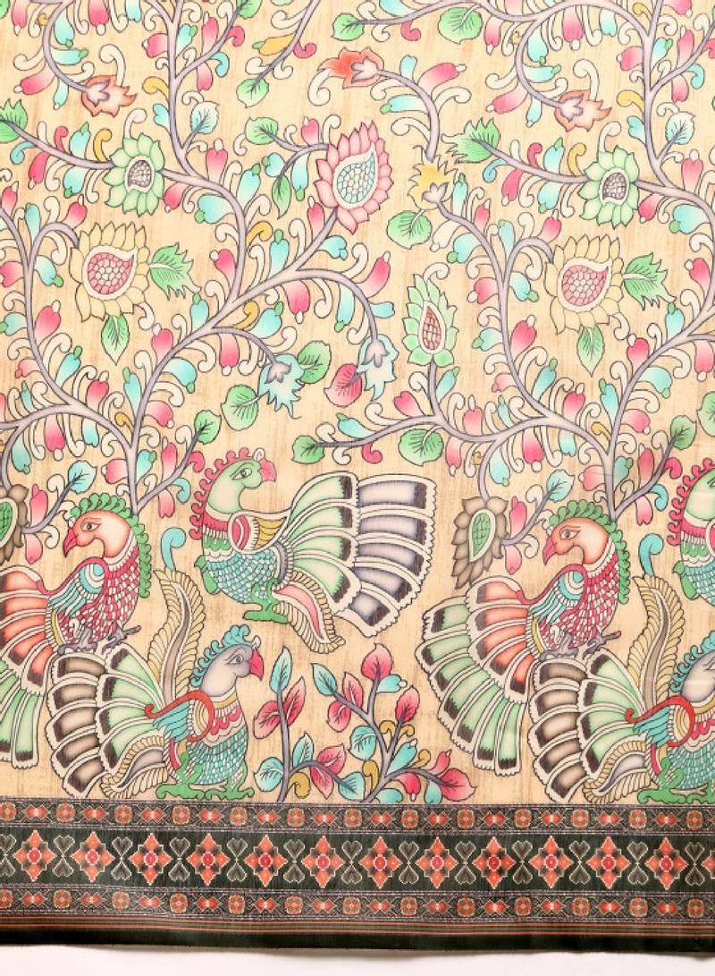 Kalamkari printed saree