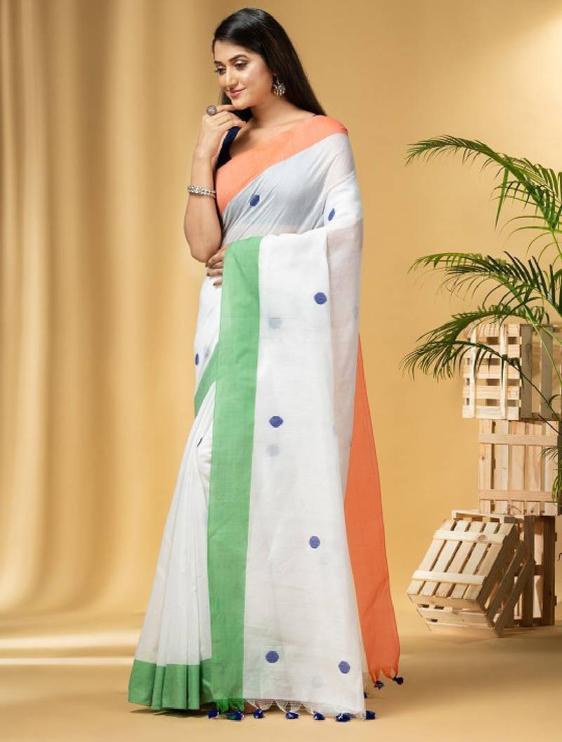 Woven design pure cottoni saree