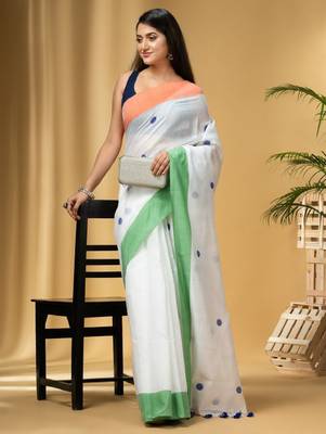 Woven design pure cottoni saree 4