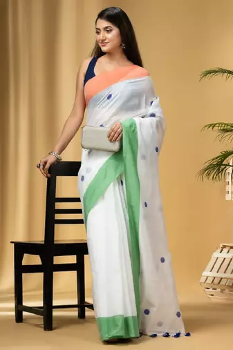 Woven design pure cottoni saree