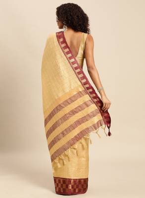 Checked zari saree 2