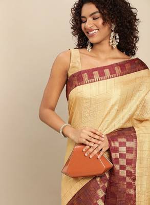 Checked zari saree 3