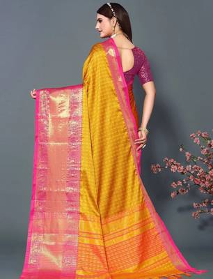 woven design zari mysore silk saree 3