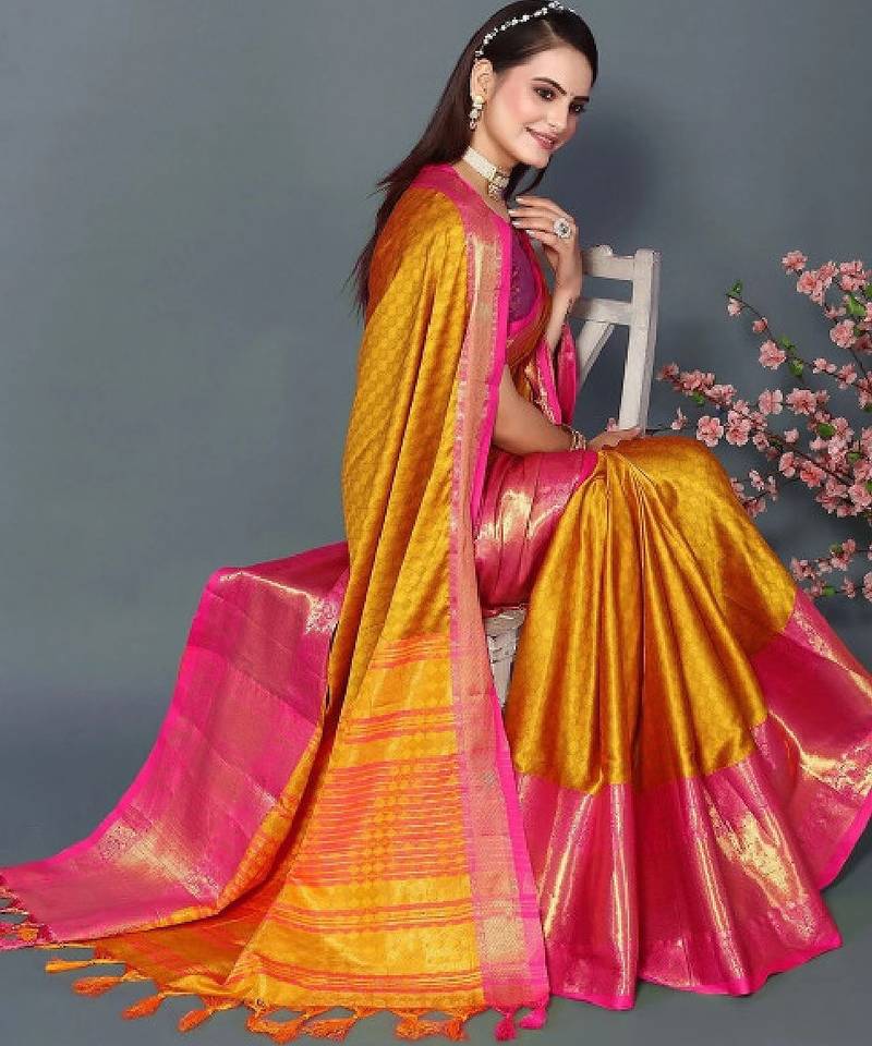 woven design zari mysore silk saree