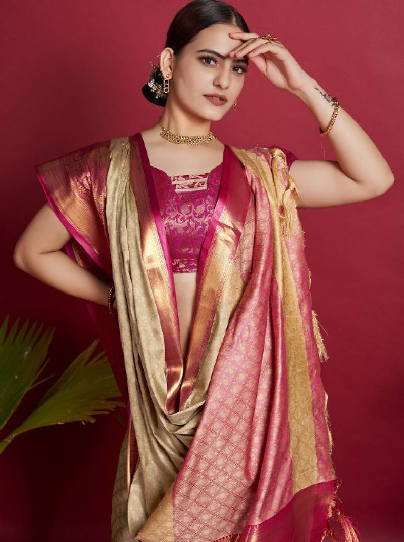 Woven design zari silk cotton dharmavaram saree