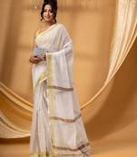 Zari chanderi saree