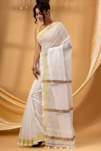 Zari chanderi saree