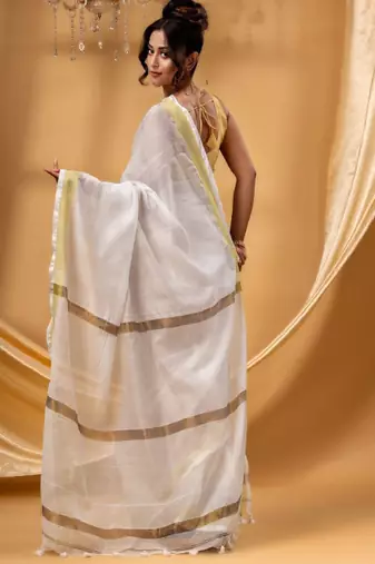 Zari chanderi saree