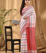Ethnic motifs woven design pure cotton taant saree