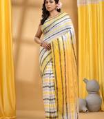 Ethnic motifs woven design pure cotton khadi saree