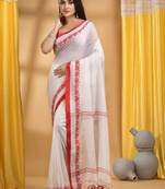 Cotton woven heart design taant saree