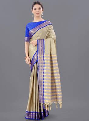 Woven design mysore silk zari saree 1