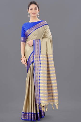 Woven design mysore silk zari saree