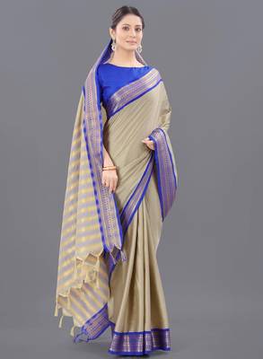 Woven design mysore silk zari saree 4